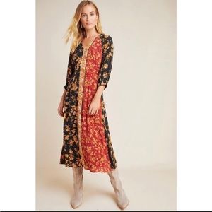 Anthropologie Dresses Kachel X Anthropologie Maja Mixed-Print Maxi Dress